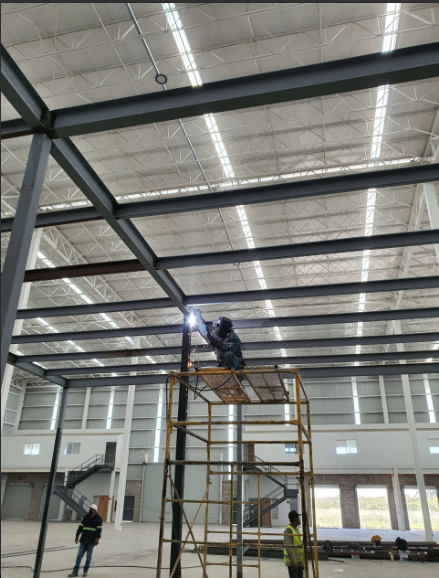 estructura metálica para mezanine.